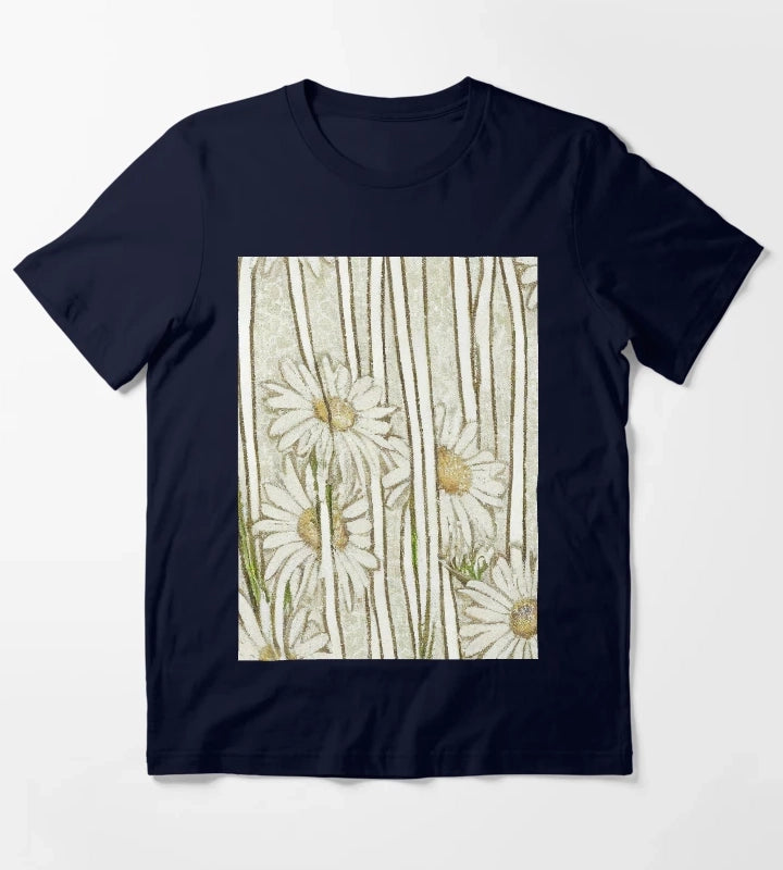 Daisies in tall Grass T-Shirt Navy