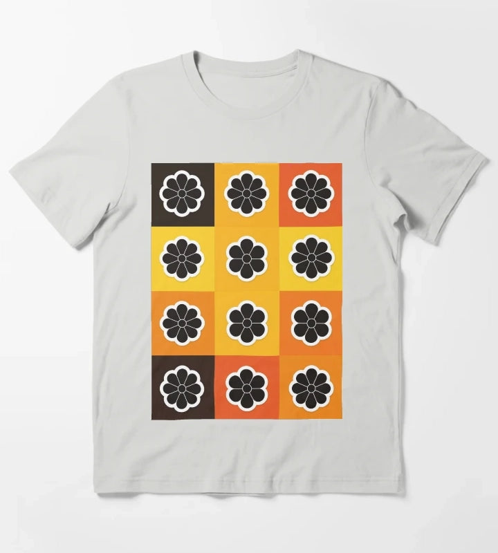 Daisies on yellow T-Shirt Light Grey