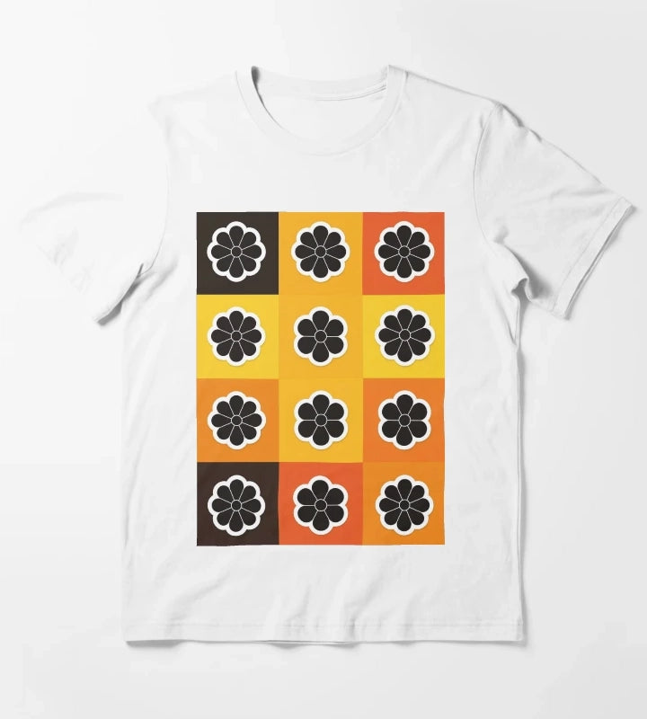 Daisies on yellow T-Shirt White