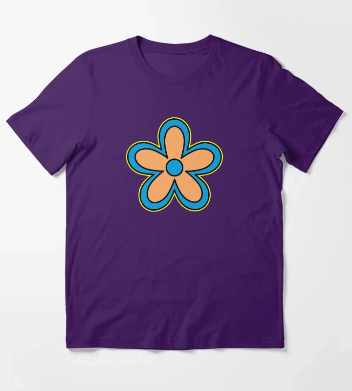 Daisy Age Cartoon Flower T-Shirt Purple