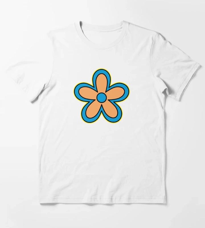 Daisy Age Cartoon Flower T-Shirt White