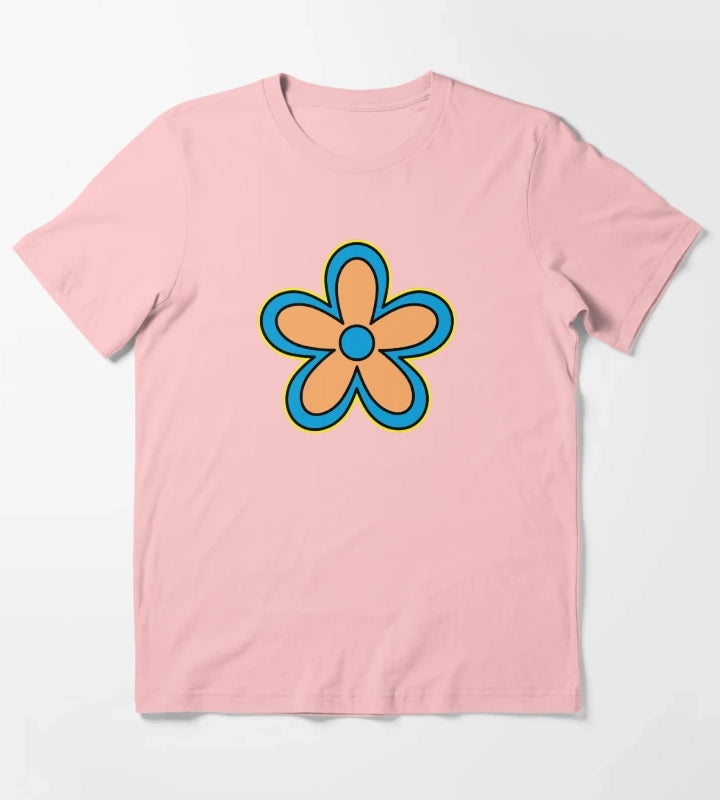 Daisy Age Cartoon Flower T-Shirt Dark Grey