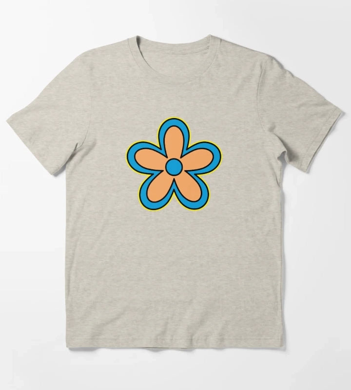 Daisy Age Cartoon Flower T-Shirt Cream