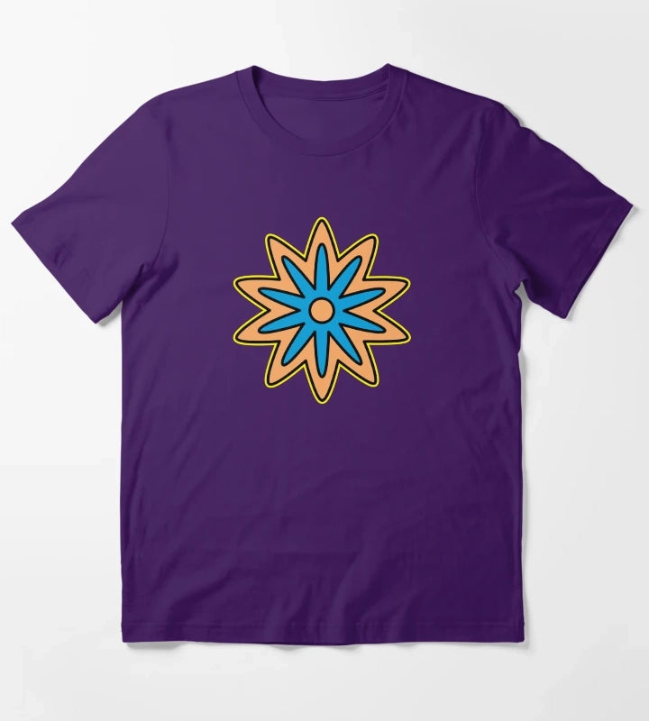 Daisy Age Cartoon Flower alt version T-Shirt Purple