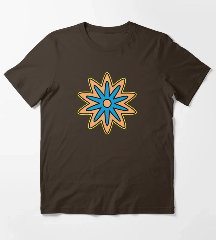 Daisy Age Cartoon Flower alt version T-Shirt Brown