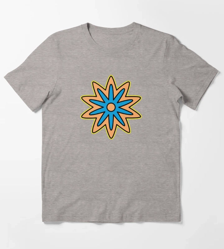 Daisy Age Cartoon Flower alt version T-Shirt Heather Grey