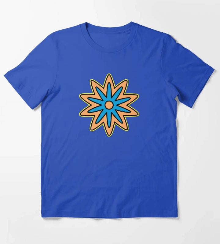 Daisy Age Cartoon Flower alt version T-Shirt Blue