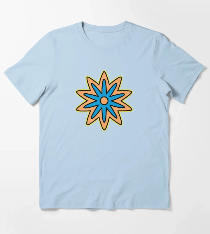 Daisy Age Cartoon Flower alt version T-Shirt Sky Blue