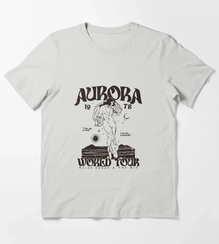 Daisy And The Six Aurora Shirt Brilliant Taylor Jenkins Reid Shirt T-Shirt Light Grey