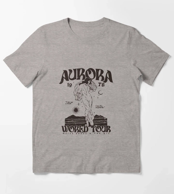 Daisy And The Six Aurora Shirt Brilliant Taylor Jenkins Reid Shirt T-Shirt Heather Grey