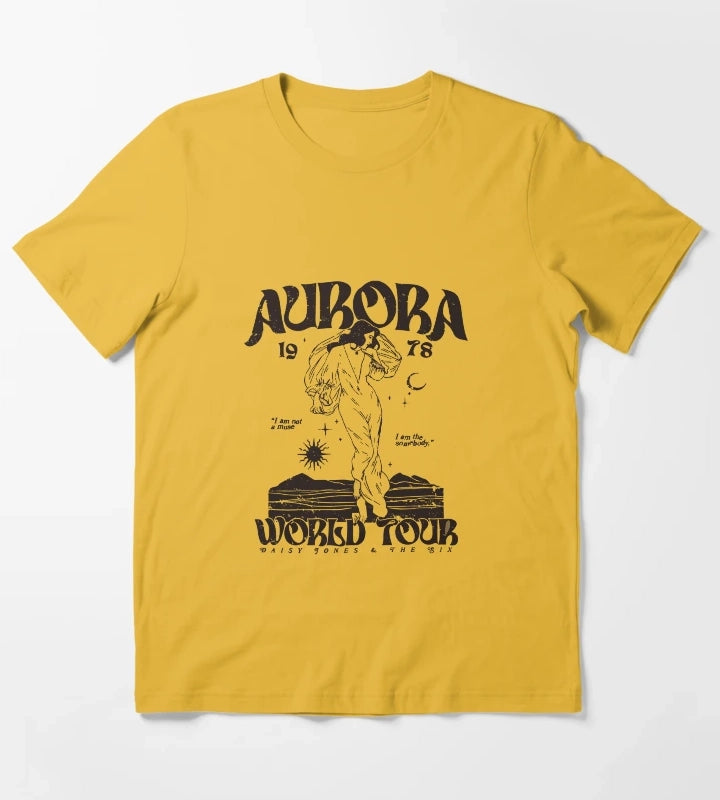Daisy And The Six Aurora Shirt Brilliant Taylor Jenkins Reid Shirt T-Shirt Yellow