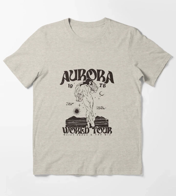 Daisy And The Six Aurora Shirt Brilliant Taylor Jenkins Reid Shirt T-Shirt Cream