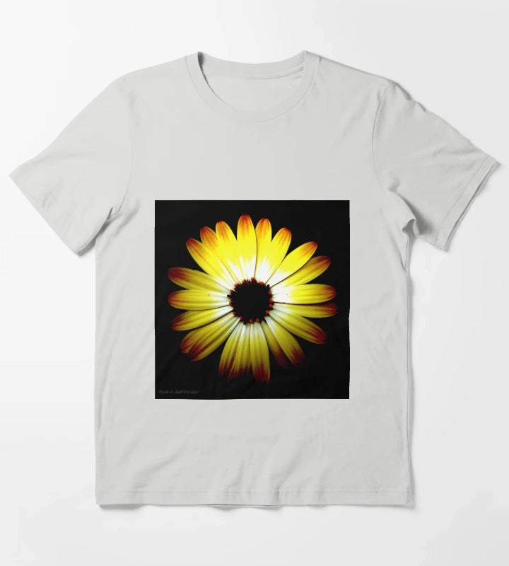Daisy Bright Yellow T-Shirt Light Grey