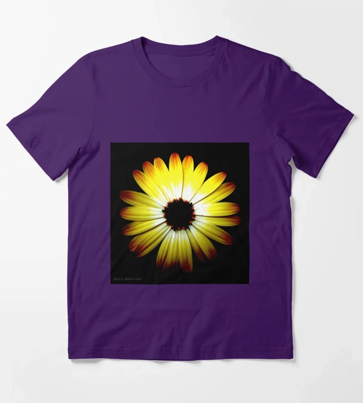 Daisy Bright Yellow T-Shirt Purple