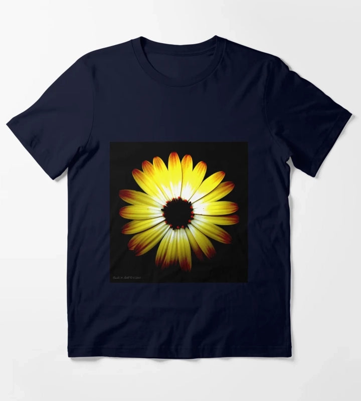 Daisy Bright Yellow T-Shirt Navy