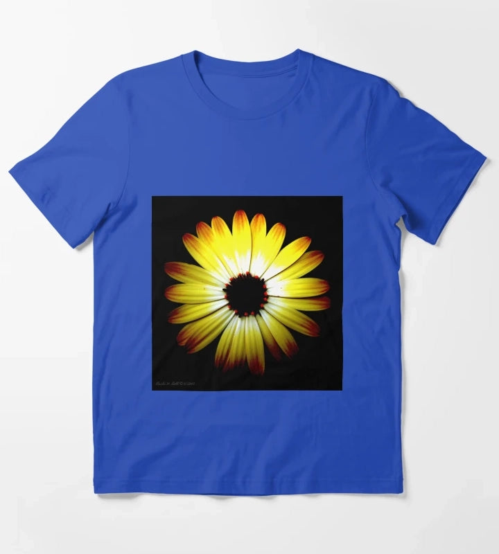 Daisy Bright Yellow T-Shirt Blue