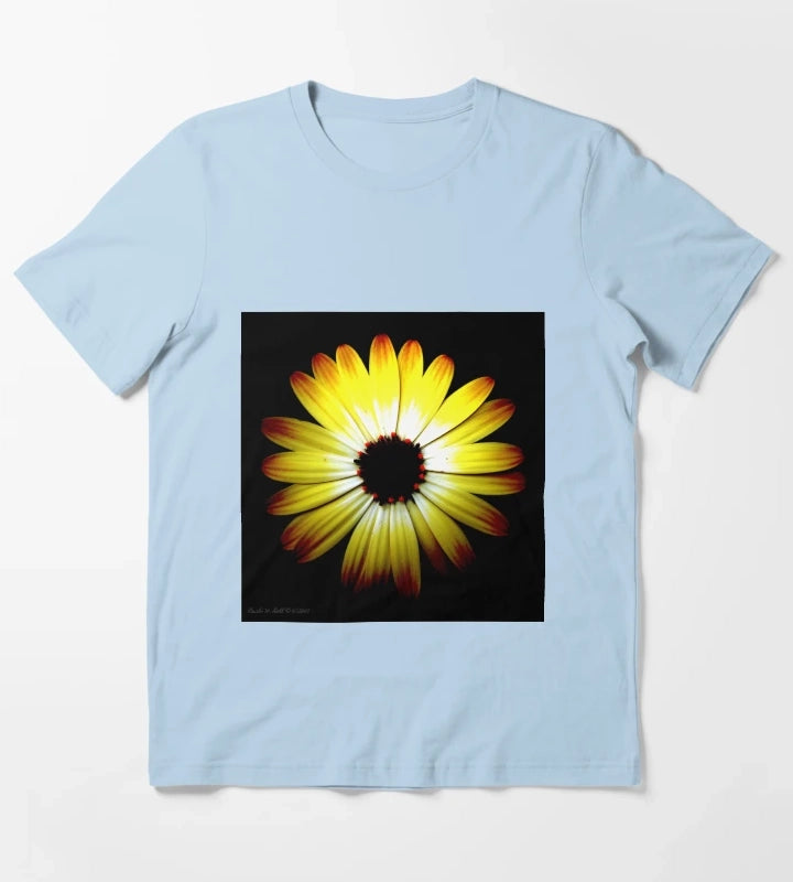 Daisy Bright Yellow T-Shirt Sky Blue