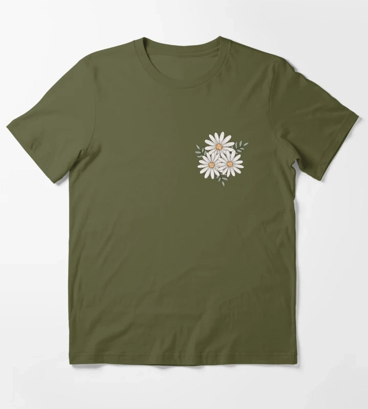 Daisy Bundle T-Shirt Olive Green