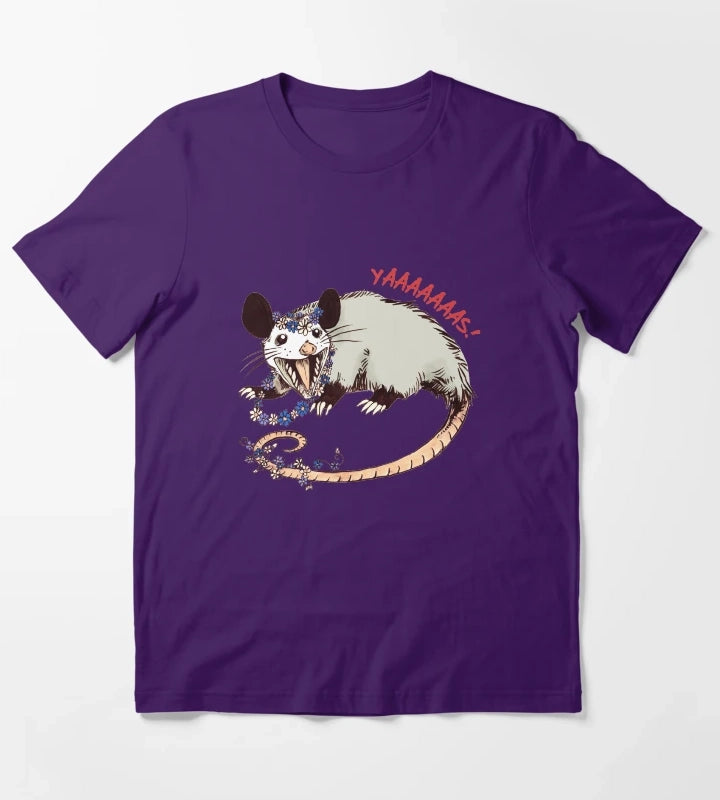 Daisy Chain Opossum Possum Yaaaas T-Shirt Purple
