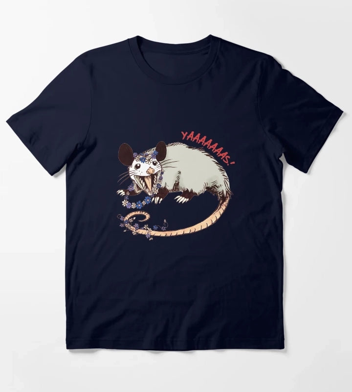 Daisy Chain Opossum Possum Yaaaas T-Shirt Navy
