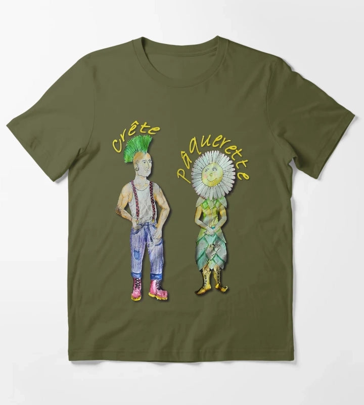 Daisy Crest T-Shirt Olive Green