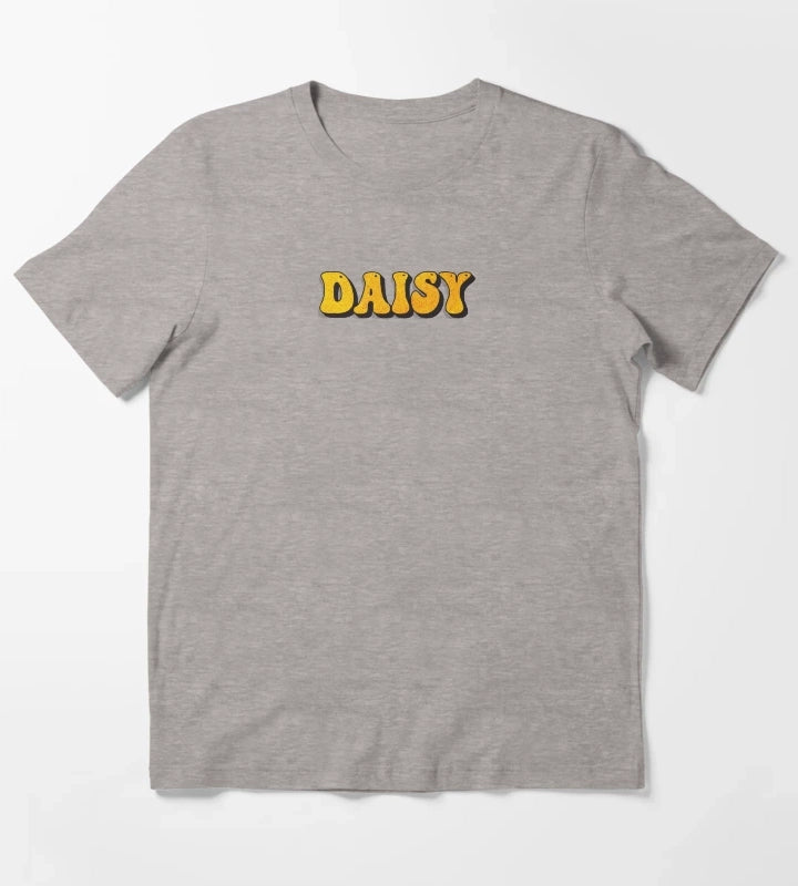 Daisy Custom Name Design Cool Personalized for Women and Girls T-Shirt Heather Grey