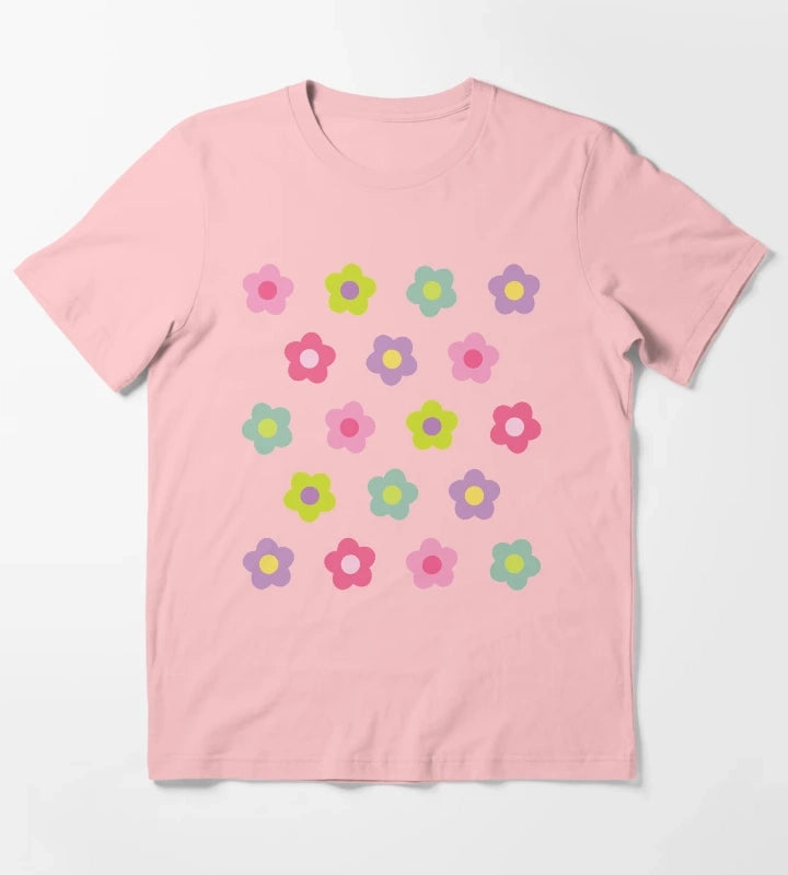 Daisy Daisy Pink T-Shirt Dark Grey