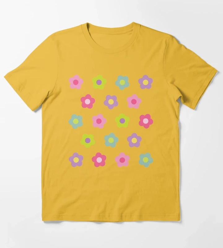 Daisy Daisy Pink T-Shirt Yellow