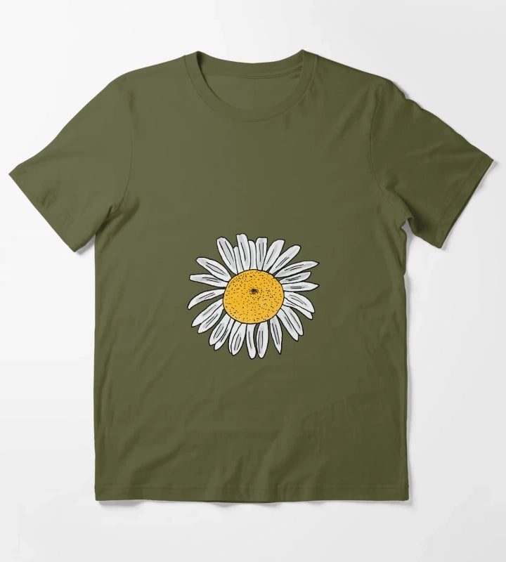 Daisy Daisy wildflower power T-Shirt Olive Green