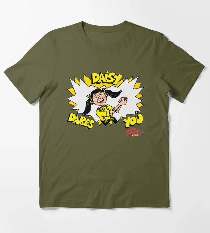 Daisy Dares You Zzzap CITV T-Shirt Olive Green