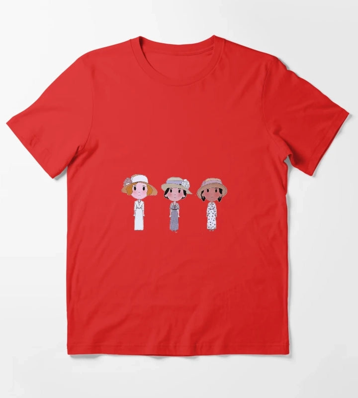 Daisy Downton Abbey Sticker T-Shirt Red