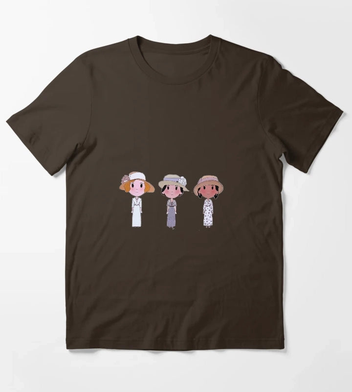 Daisy Downton Abbey Sticker T-Shirt Brown