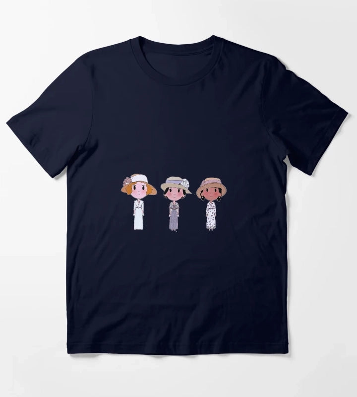 Daisy Downton Abbey Sticker T-Shirt Navy