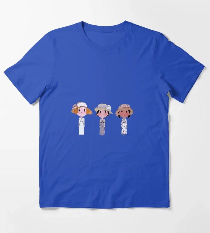 Daisy Downton Abbey Sticker T-Shirt Blue