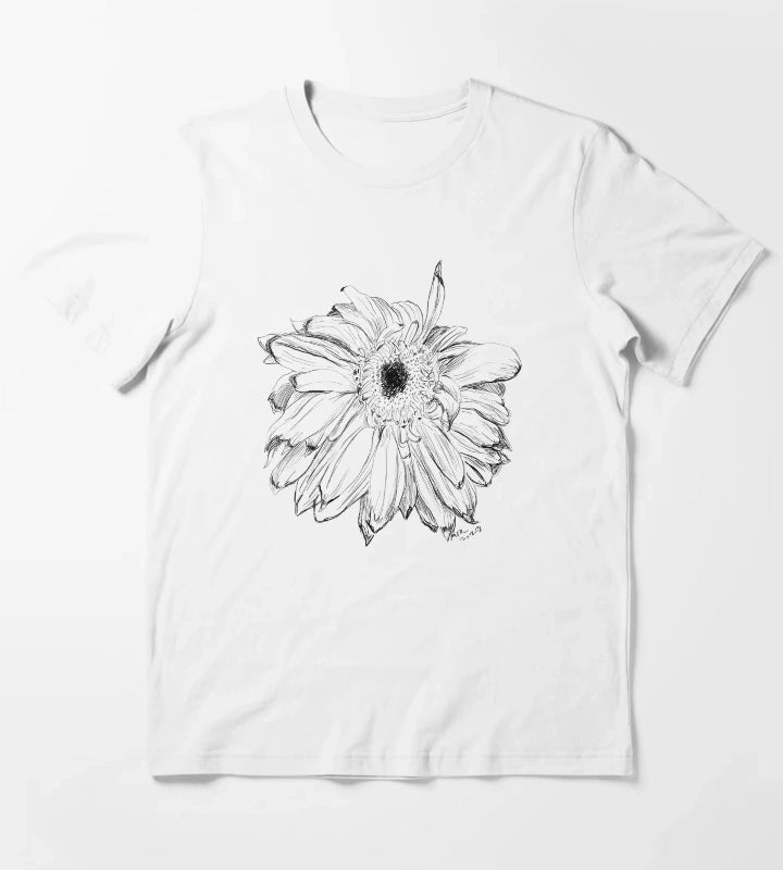 Daisy Drawing T-Shirt White