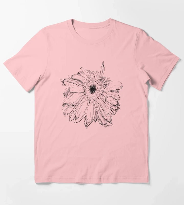 Daisy Drawing T-Shirt Dark Grey