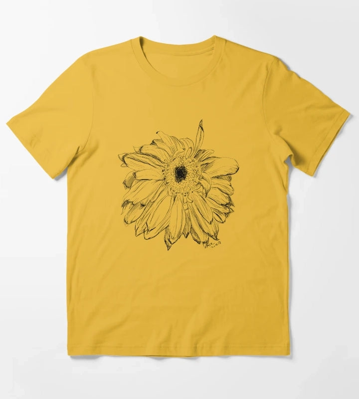 Daisy Drawing T-Shirt Yellow