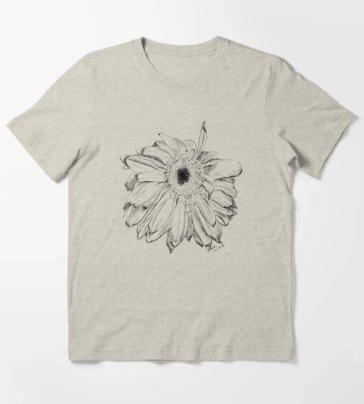 Daisy Drawing T-Shirt Cream