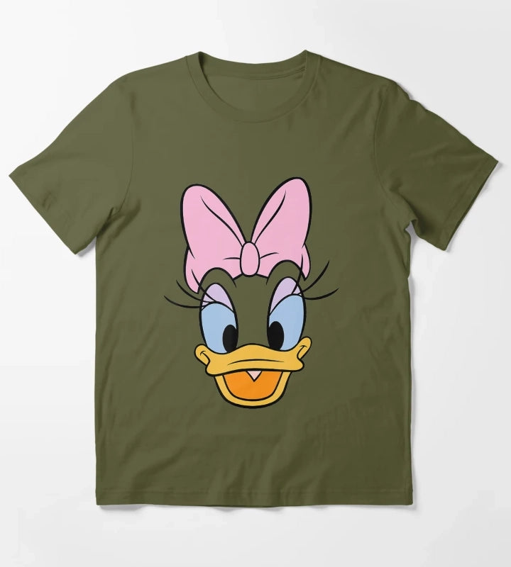 Daisy Duck Big Face T-Shirt Olive Green