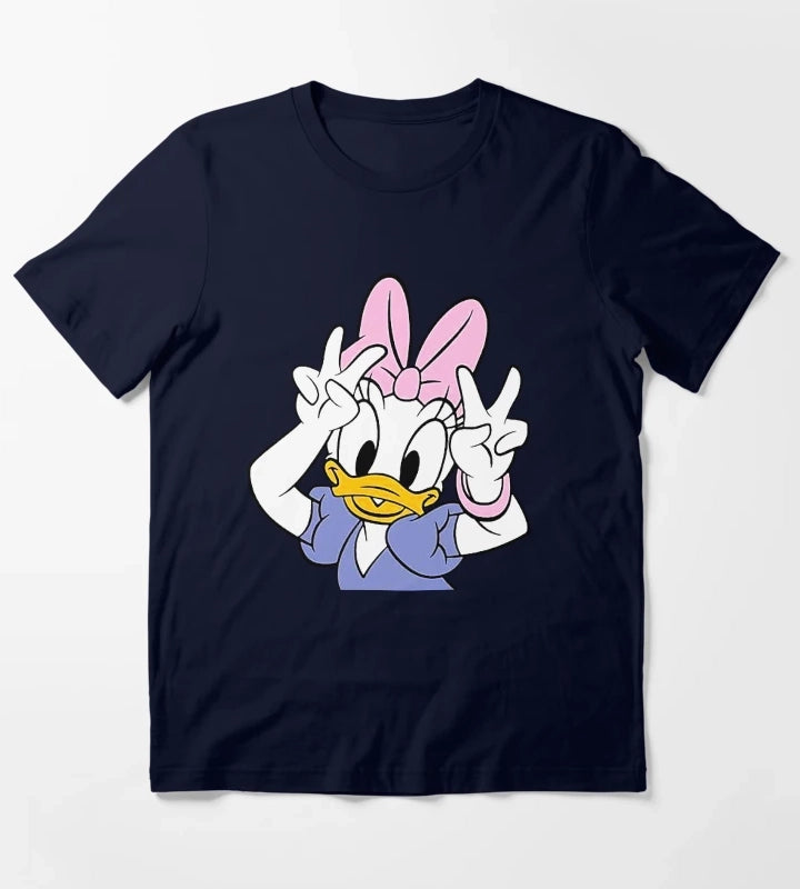 Daisy Duck Say Hi Cute T-Shirt Navy