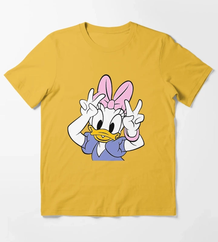 Daisy Duck Say Hi Cute T-Shirt Yellow