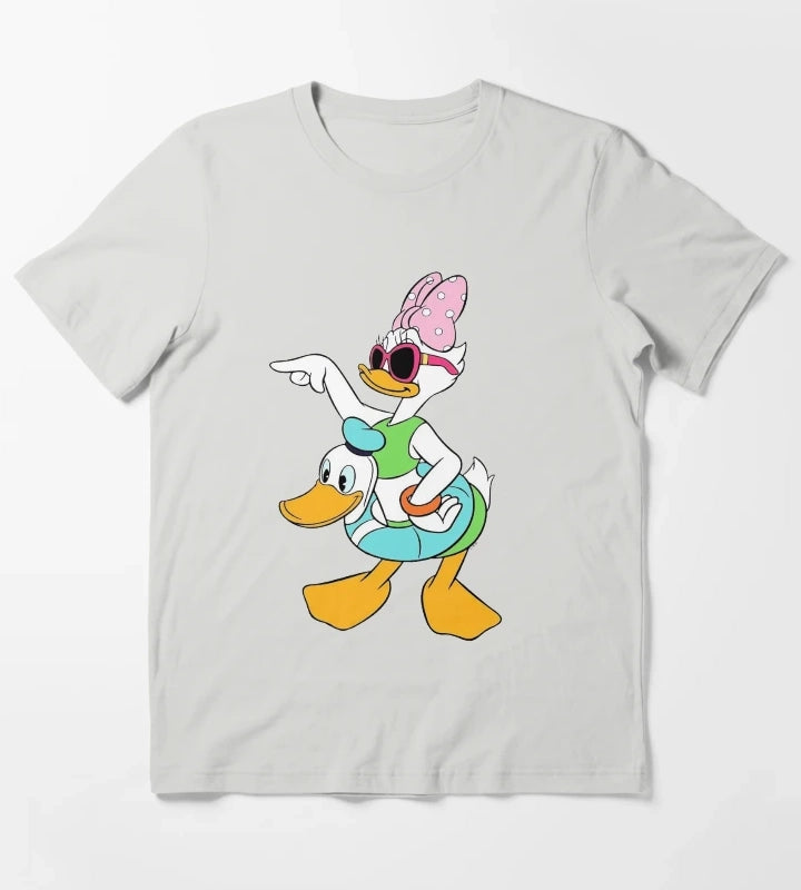 Daisy Duck Summer T-Shirt Light Grey