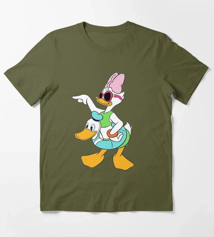 Daisy Duck Summer T-Shirt Olive Green