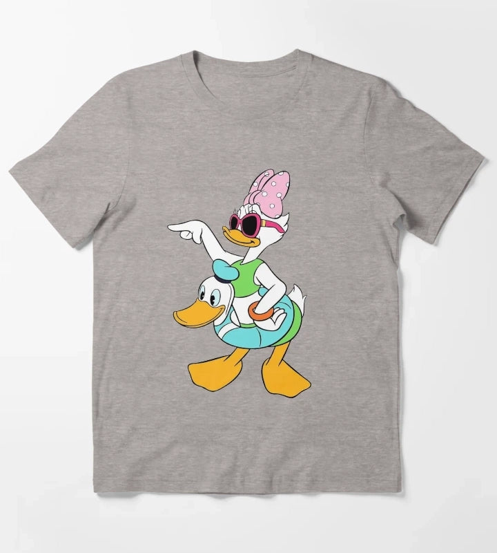 Daisy Duck Summer T-Shirt Heather Grey