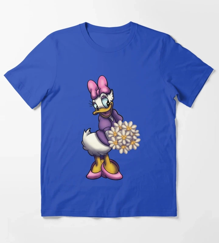 Daisy Duck with Bouquet of Daisies T-Shirt Blue
