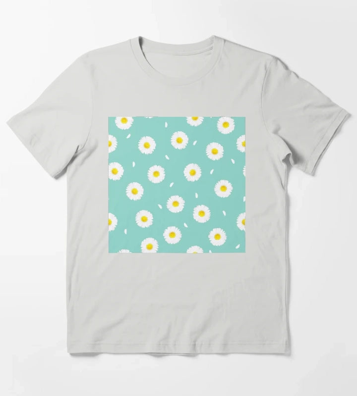 Daisy Floral Arrangement T-Shirt Light Grey