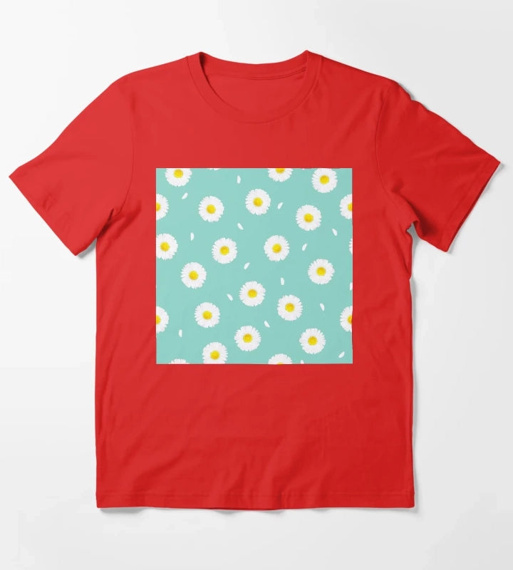 Daisy Floral Arrangement T-Shirt Red