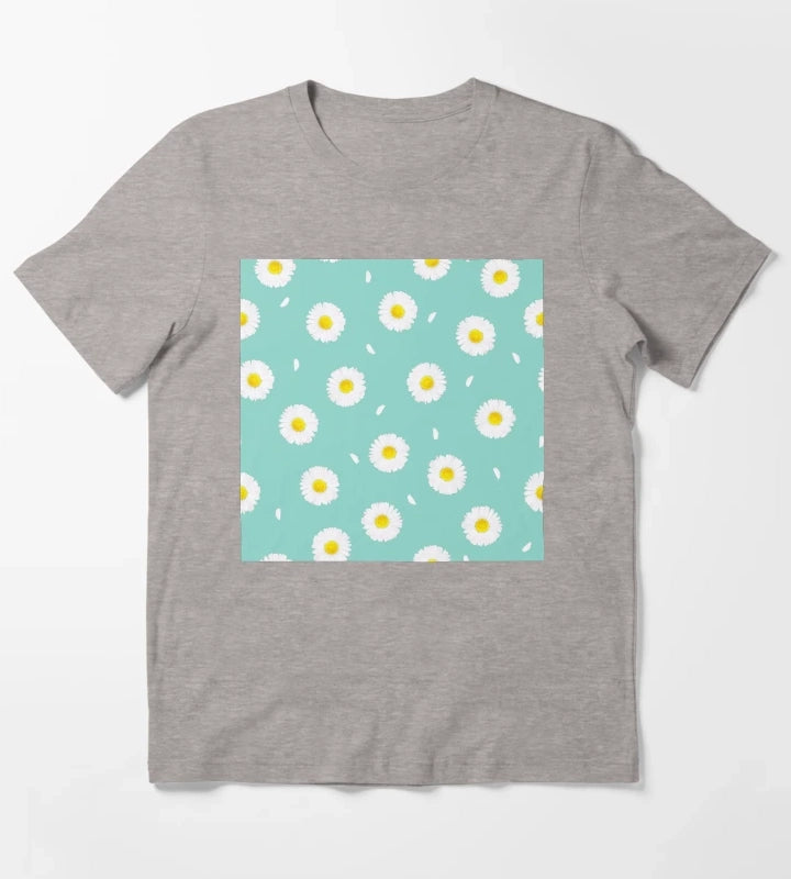Daisy Floral Arrangement T-Shirt Heather Grey
