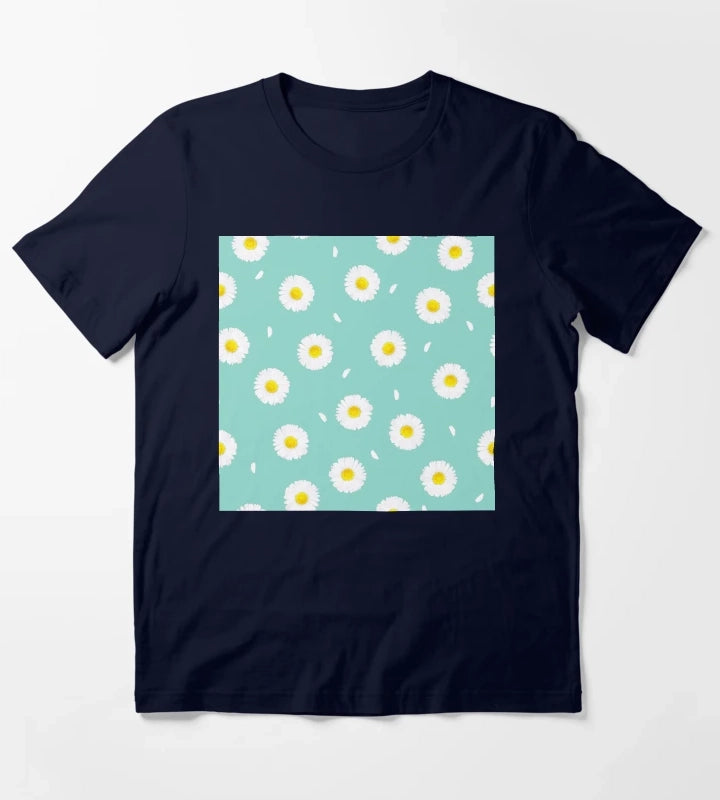Daisy Floral Arrangement T-Shirt Navy