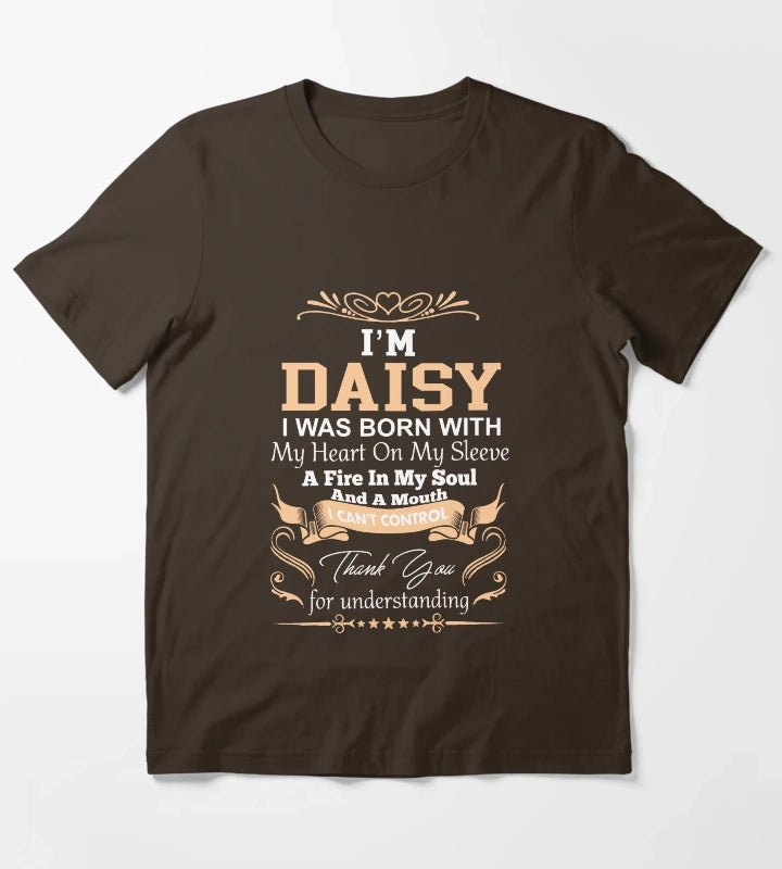 Daisy Girl Name Definition T-Shirt Brown